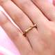 Sundays Child Yellow Gold Overlay Sterling Silver Bamboo Inspired Ring