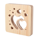 3D Wooden LED Light Heart Pattern with USB Port (Size: 19x19x3cm)