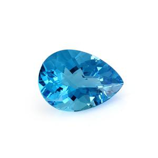 Electric Swiss Blue Topaz (Pear 22x16 Faceted 4A) 21.750 Cts