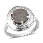 Meteorite Ring (Size L) in Platinum Overlay Sterling Silver 5.50 Ct.