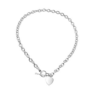 Close Out Deal - Sterling Silver T Bar Chain (Size - 18), With T-Bar Clasp Silver Wt. 32.80 Gms