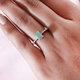 Ethiopian Welo Opal Solitaire Ring in Platinum Overlay Sterling Silver