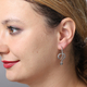 RACHEL GALLEY Venom Collection- Black Spinel Hook Earrings in Rhodium Overlay Sterling Silver