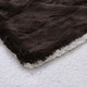 Super Soft Faux Fur Sherpa Blanket (Size 200x150 Cm) - Dark Brown