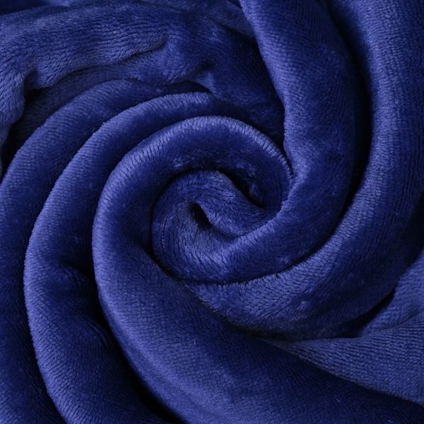Serenity Night Double Layer Indigo and Baby Pink Sherpa Blanket 420Gsm (Size 200x160cm)