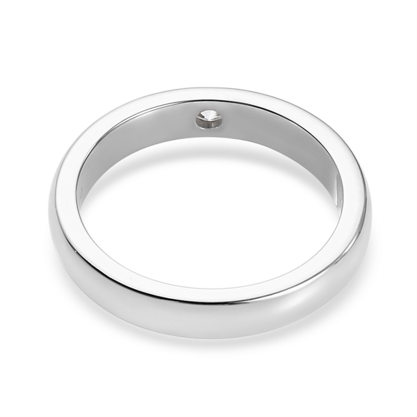 RHAPSODY 950 Platinum IGI Certified Diamond (Rnd) (VS/E-F) Band Ring, Platinum Wt 6.92 Gms