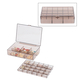 Two Layer Jewellery Organiser with Top Removable Tray - Brown