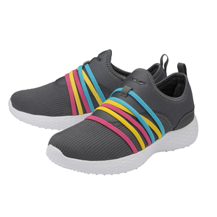 Gola Mira Slip On Trainer in Grey and Multi Colour