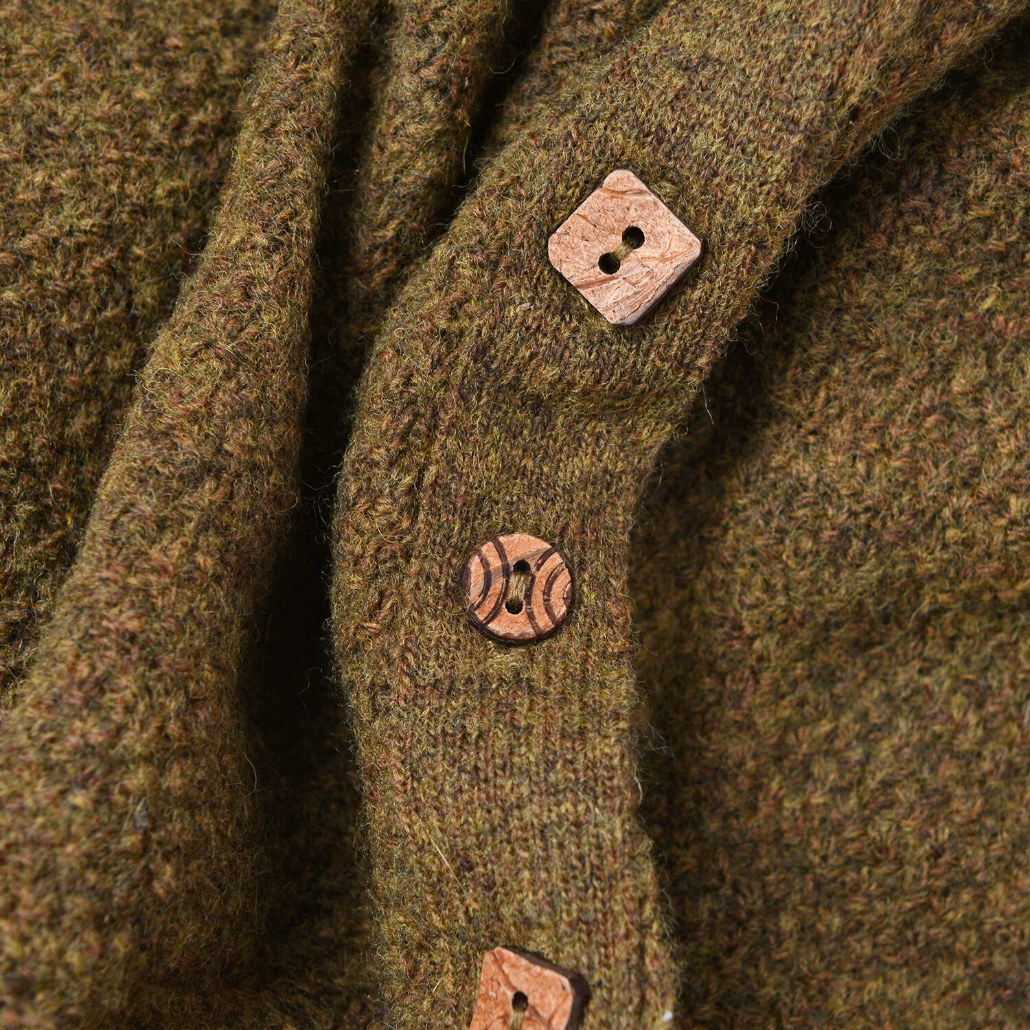 Wool Olive Green Colour Poncho (Size-12, 54x111cm)