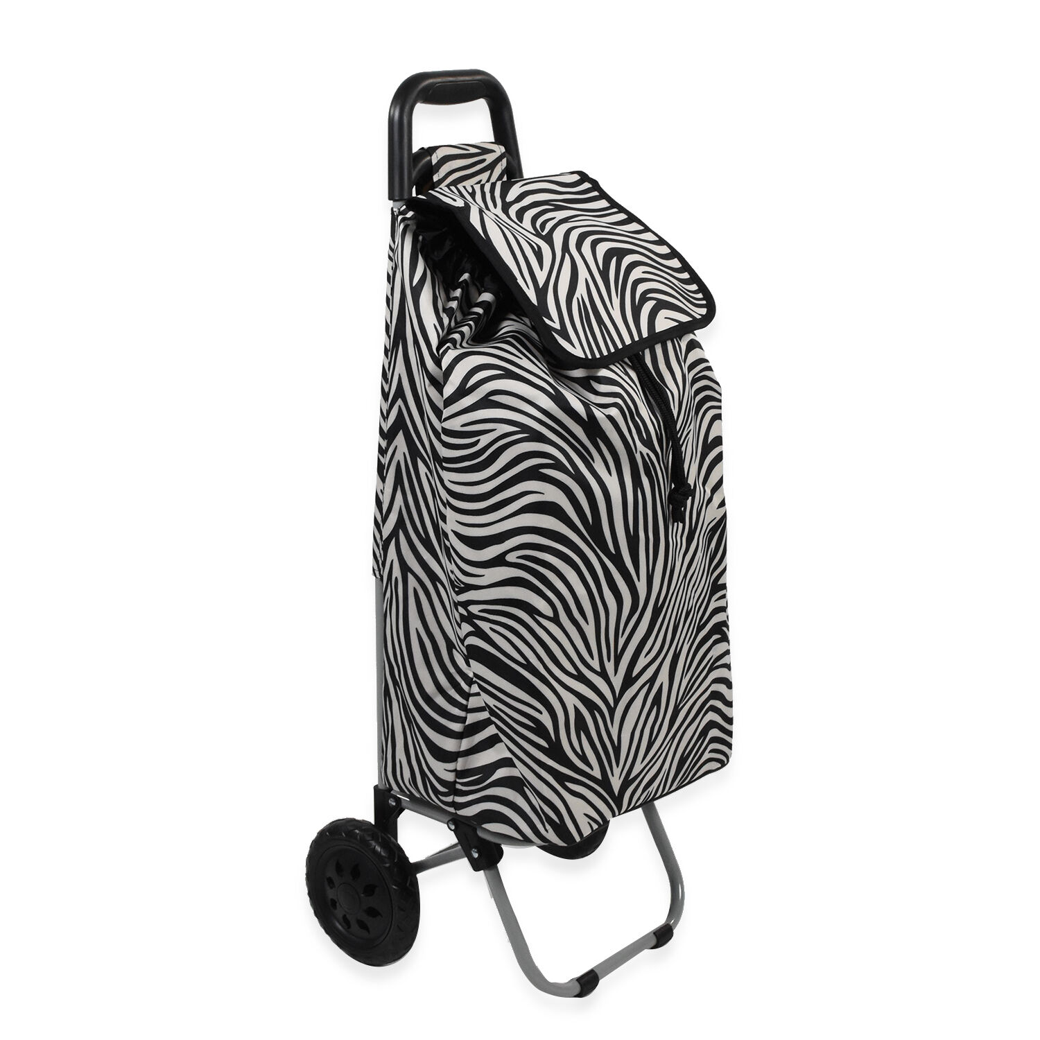 Zebra Print Shopping Trolley Bag Black and White 6288324 TJC
