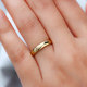 Yellow Gold Overlay Sterling Silver I Love You Engraved Band Ring