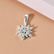 Simulated Diamond Snowflake Pendant in Sterling Silver 1.14 Ct.