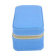 Portable Mini Travel Jewellery Box with Anti Tarnish Lining and Zipper Closure (Size 15x7x5 Cm) - Blue