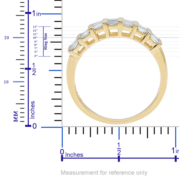 ILIANA 18K Y Gold IGI Certified Diamond (Bgt) (SI/G-H) Half Eternity Ring 0.500 Ct.