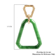 Green Jade Earrings in Yellow Gold Overlay Sterling Silver 14.00 Ct.