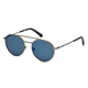 TIMBERLAND Silver Aviator Sunglasses with Blue Lenses