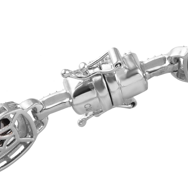 Elite Shungite Bracelet (Size 8) with Magnetic Lock in Platinum Overlay 6.25 Ct.