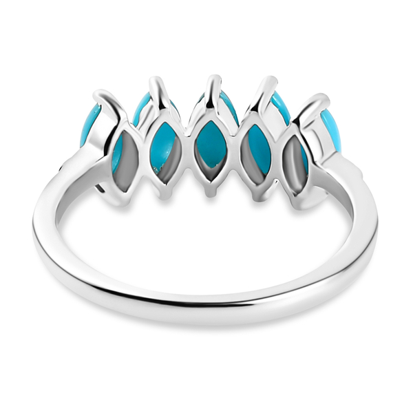 Arizona Sleeping Beauty Turquoise 5 Stone Ring in Sterling Silver