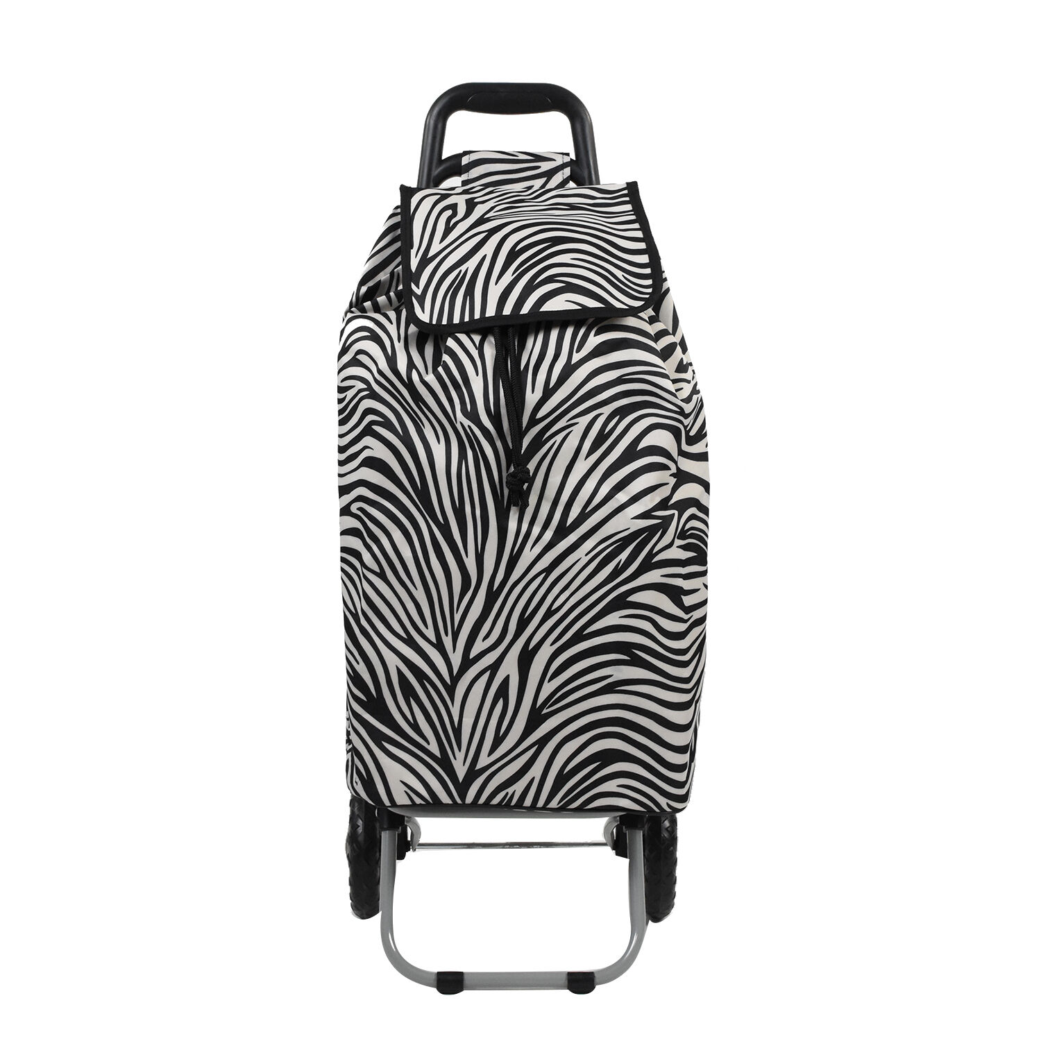 Zebra Print Shopping Trolley Bag Black and White 6288324 TJC