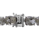 Prasiolite Bracelet (Size - 7) in Rhodium Overlay Sterling Silver 41.48 Ct, Silver Wt. 14.00 Gms