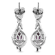 Moroccan Amethyst and Natural Cambodian Zircon Dangling Earrings (with Push Back) in Platinum Overlay Sterling Silver 1.78 Ct.