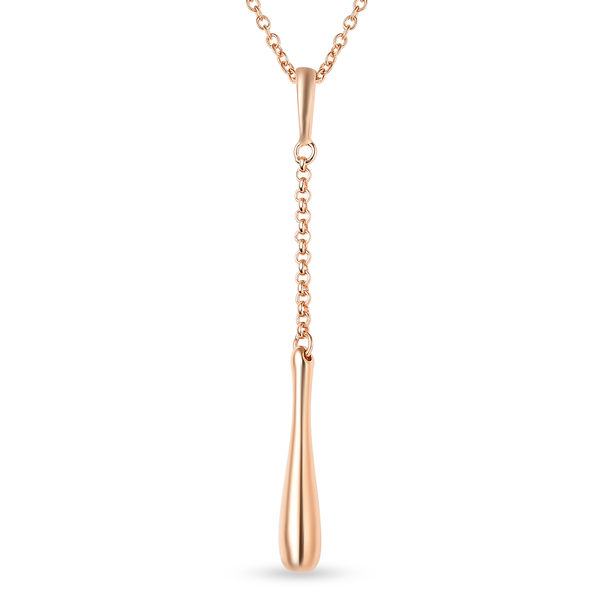 LucyQ Drip Collection - Pendant with Chain (Size 18 with 2 inch Extender) with Lobster Clasp in Rose