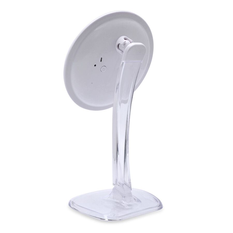 (Option 1) White Colour LED Mirror with USB Charge Cable (Size 34 Cm) 5