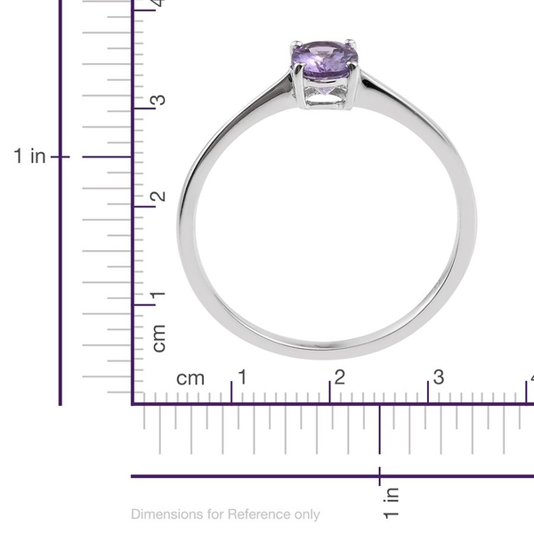 14K W Gold Rare Natural Pink Tanzanite (Ovl) Solitaire Ring 0.500 Ct.