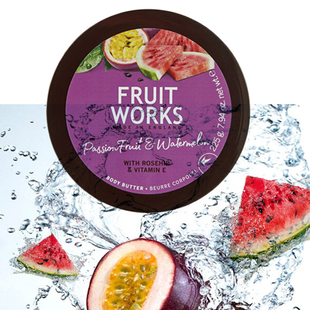 FruitWorks: Passion Fruit & Watermelon Body Butter (With Rosehip and Vitamin E) - 225 Gms