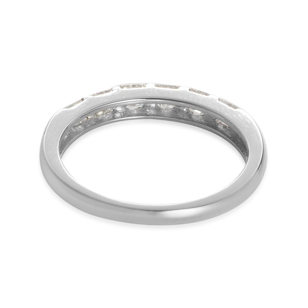 RHAPSODY 950 Platinum IGI Certified Diamond (Sqr) (VS-F) Band Ring 0.500 Ct.