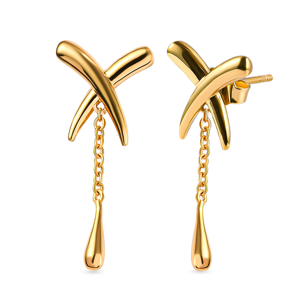 LucyQ Kiss Collection - 18K Vermeil Yellow Gold Overlay Sterling Silver Earrings (With Push Back)