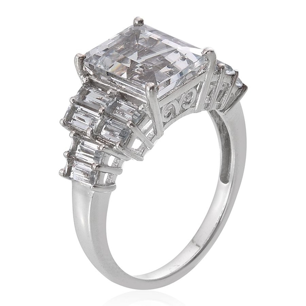Espirito Santo Aquamarine (Oct 2.25 Ct) Ring in Platinum Overlay Sterling Silver 3.500 Ct.