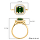 9K Yellow Gold Rare Find Chrome Diopside (Asscher Cut) and Diamond Ring 2.62 Ct.