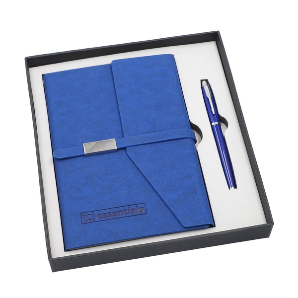 Classic Notebook and Pen Gift Set - Blue
