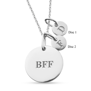 Personalised Engravable 3 Disc Charm Necklace in Silver