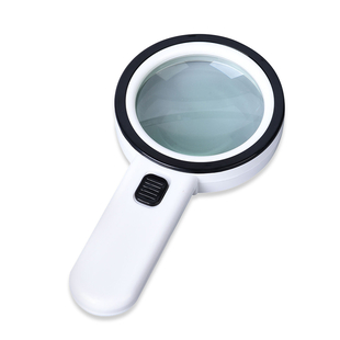 30X Handheld Large Magnifier with 12 LED Light (Requires 2 AA batteries - not included) (Size 20.5x1