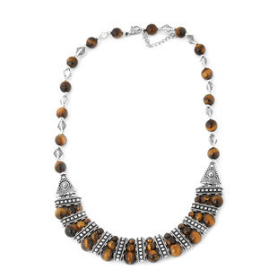 Yellow Tigers Eye Necklace (Size 20 with Extender) 101.30 Ct.