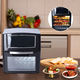 18 in 1 Multi Functional Digital 12 Litre Air Fryer Oven with Detachable Transparent Door (Size 31x28x35 Cm) - Black