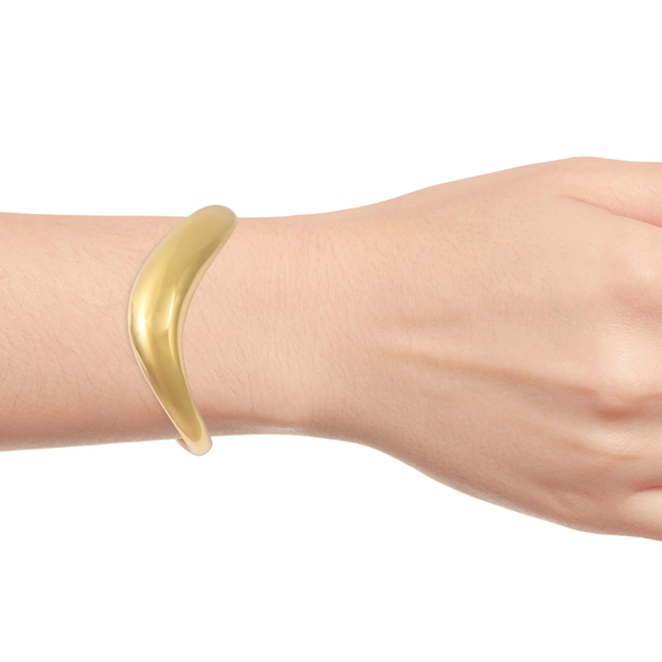 LucyQ High finish Bangle in Gold Plated Sterling Silver 88.40 Grams 8 Inch