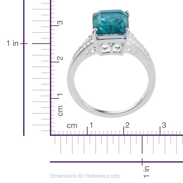 Capri Blue Quartz (Oct) Solitaire Ring in Sterling Silver 5.250 Ct.