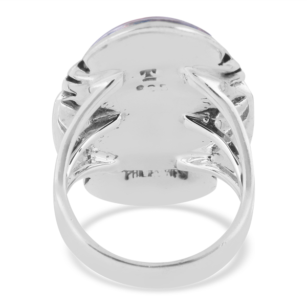 Santa Fe Collection - Multi Gemstones Ring in Sterling Silver 4.00 Ct, Silver wt. 5.20 Gms