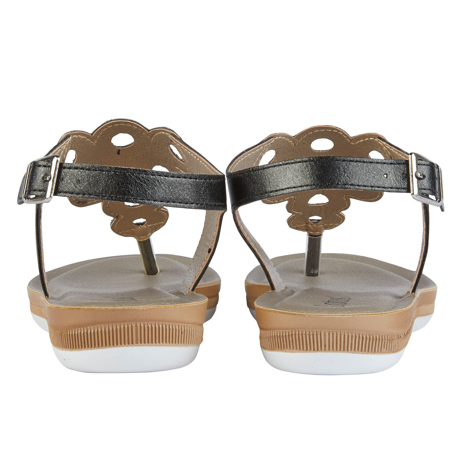 Lotus Milan Toe-Post Sandals (Size 4) - Black