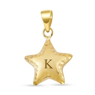 Personalised Engravable Royal Bali Collection - 9K Yellow Gold Star Pendant