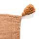 3 Layer Muslin 100% Cotton Throw with Tassels (Size 200x160Cm) - Light Brick