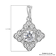 Lustro Stella Platinum Overlay Sterling Silver Pendant Made with Finest CZ 1.80 Ct.