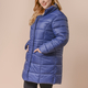 Winter Puffer Jacket with Middle Zip In Blue (Size: L, 18-20)