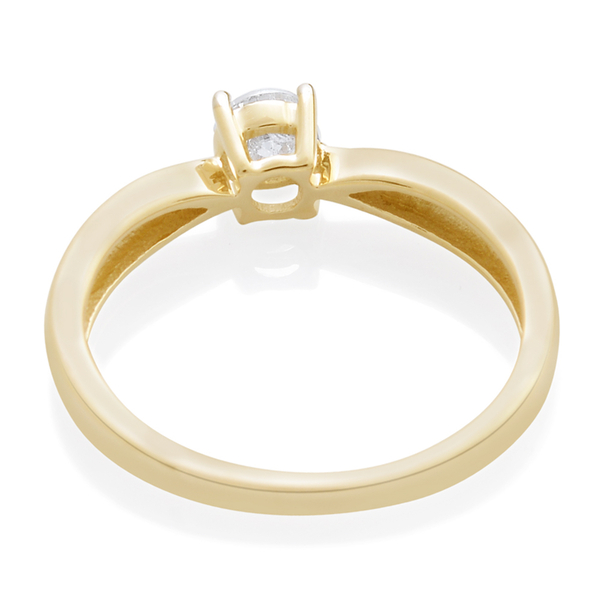9K Yellow Gold 0.33 Carat SGL Cerfified Diamond I3/G-H Solitaire Ring
