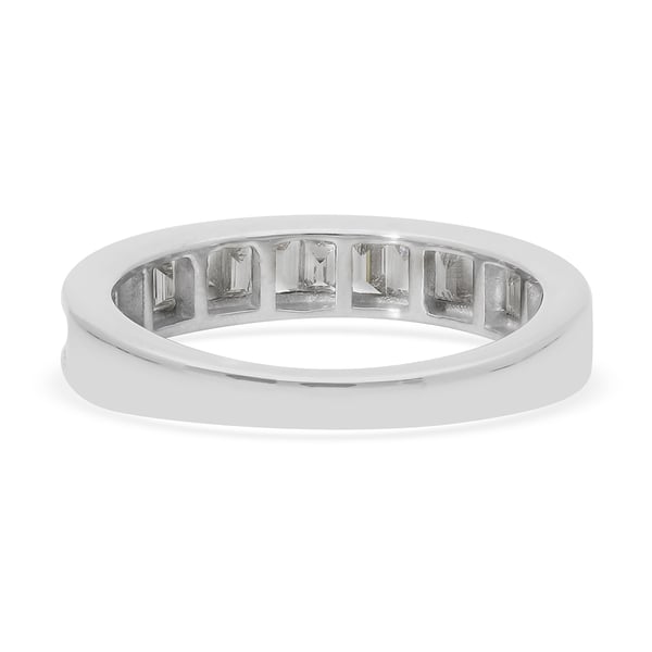 RHAPSODY 950 Platinum IGI Certified Diamond (VS/E-F) Half Eternity Ring 1.00 Ct.