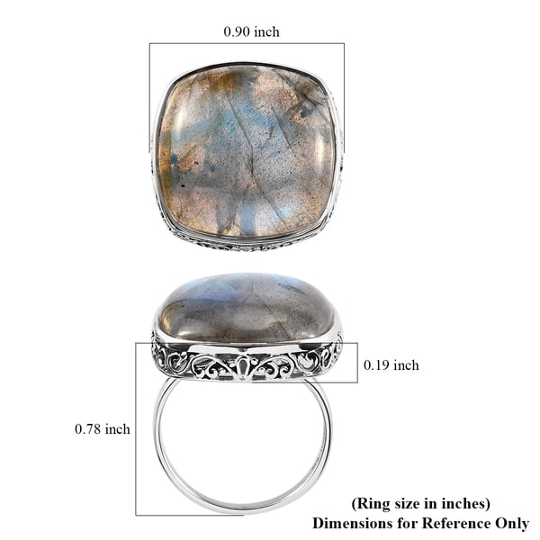Sajen Silver GEM HEALING Collection - Labradorite Ring in Sterling Silver 22.00 Ct.