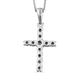 Diamond Pendant With Chain (Size 20) in Platinum Overlay Sterling Silver